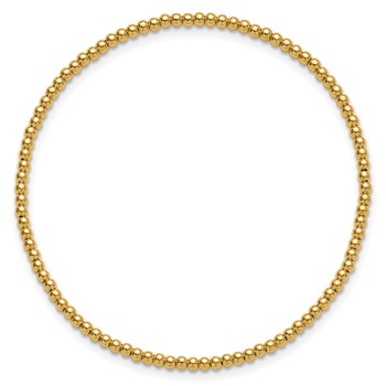 1/20 14K Gold Filled 2.0mm Beaded 6.5 Inch Stretch Bracelet — alternate view