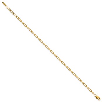 1/20 14K Gold Filled 2.50mm Flat Paperclip Link 6.5in w/1in ext. Bracelet — alternate view