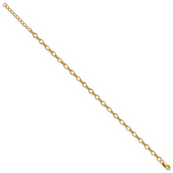 1/20 14K Gold Filled 3.50mm Fancy Figaro 6.5in with 1in ext. Bracelet — alternate view