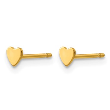 1/20 14K Gold Filled 3.5mm Heart Post Earrings — alternate view