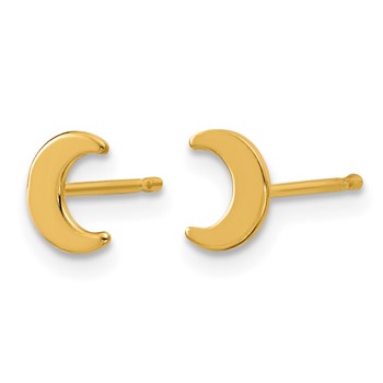 1/20 14K Gold Filled 5.1 x 6.3mm Moon Post Earrings — alternate view