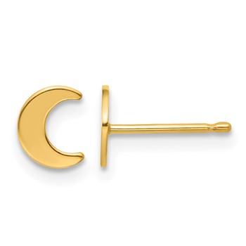 1/20 14K Gold Filled 5.1 x 6.3mm Moon Post Earrings