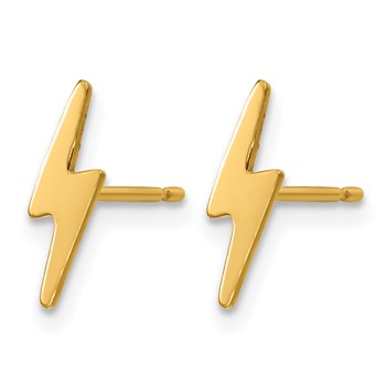 1/20 14K Gold Filled 3.5 x 11.4mm Lightning Bolt Post Earrings — alternate view