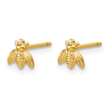 1/20 14K Gold Filled 5.5 x 6.3mm Bee Post Earrings — alternate view