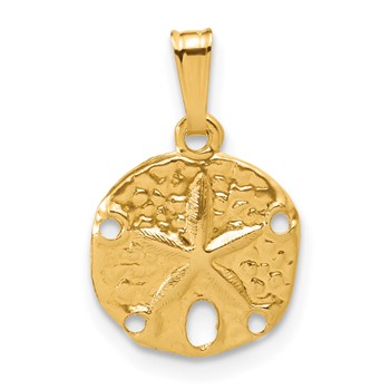 1/20 14K Gold Filled Textured Sand Dollar Pendant