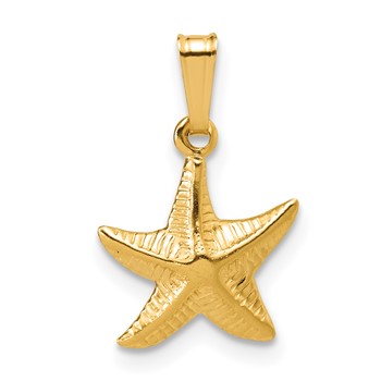 1/20 14K Gold Filled Textured Starfish Pendant