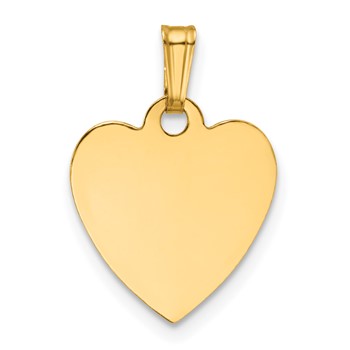 1/20 14K Gold Filled 13 x 14mm 0.3mm Thick Heart Disc Pendant