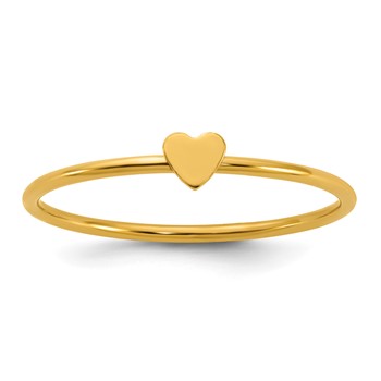 1/20 14K Gold Filled Heart 1.0mm Stacking Ring