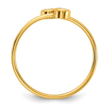 1/20 14K Gold Filled CZ 1.0mm Adjustable Ring — alternate view