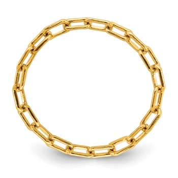 1/20 14K Gold Filled 2.40mm Paperclip Link Chain Ring-Size 5.75-6.75 — alternate view