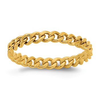 1/20 14K Gold Filled 2.90mm Curb Link Chain Ring-Size 5-6