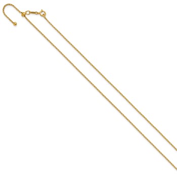 1/20 14K Gold Filled 1.30mm Adjustable Rolo 22in Chain — alternate view