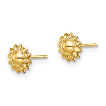 14k Madi K Sunflower Childrens Post Earrings — alternate view