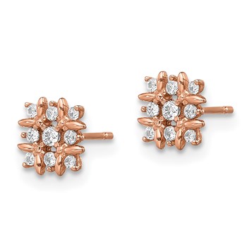 14k Madi K Rose Gold Fancy CZ Earrings — alternate view
