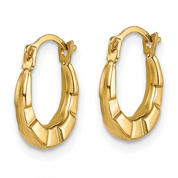 14k Madi K Polished 12mm Hoop Earrings — alternate view