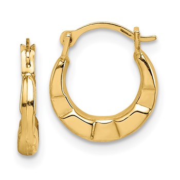 14k Madi K Polished 12mm Hoop Earrings
