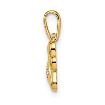 14k Madi K CZ Paw Print Childrens Pendant — alternate view