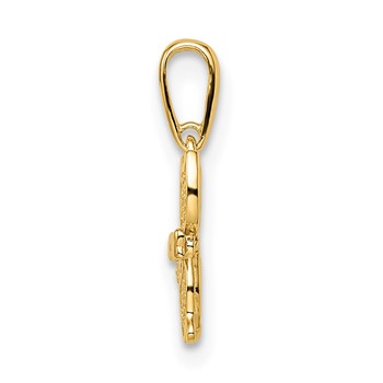 14k Madi K CZ Cat Childrens Pendant — alternate view