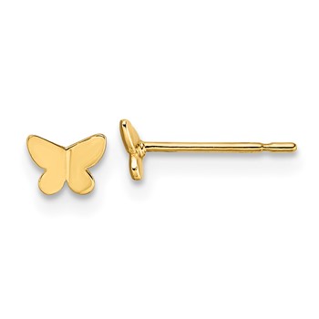 14k Madi K Tiny Butterfly Childrens Post Earrings