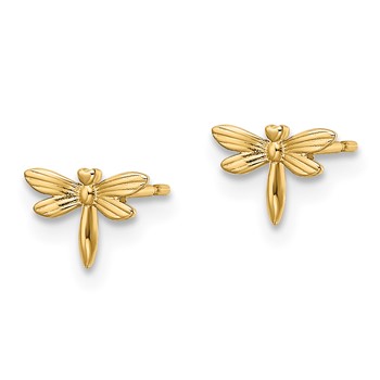 14k Madi K Dragonfly Childrens Post Earrings — alternate view