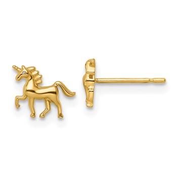 14k Madi K Unicorn Childrens Post Earrings