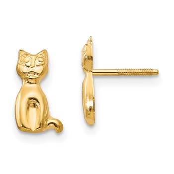 14k Madi K Cat Childrens Post Earrings