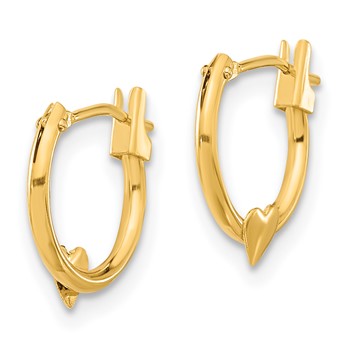 14k Madi K 9mm Heart Hoop Earrings — alternate view