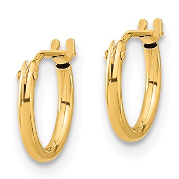 14k Madi K 9mm Hoop Earrings — alternate view
