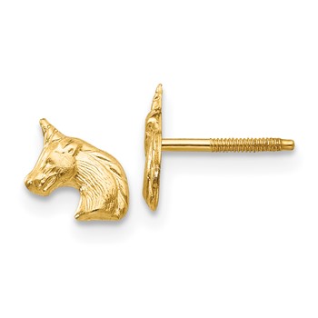 14k Madi K Unicorn Childrens Post Earrings