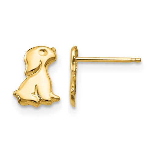 14k Madi K Sitting Dog Post Earrings