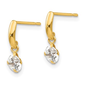 14k Madi K CZ Dangle Post Earrings — alternate view