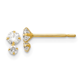 14k Madi K CZ Post Earrings
