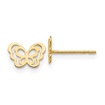 14k Madi K Butterfly Childrens Post Earrings