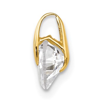 14k Madi K 6mm CZ Heart Childrens Pendant — alternate view