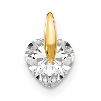 14k Madi K 6mm CZ Heart Childrens Pendant