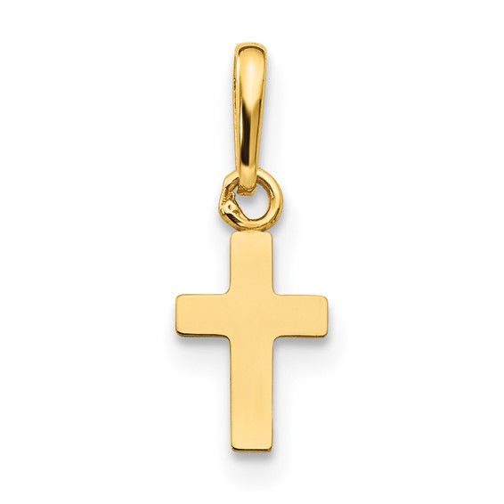 Childrens gold cross pendant top