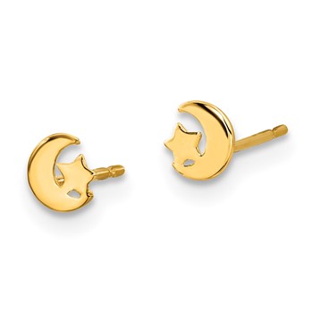 14k Madi K Kids Star and Moon Post Earrings — alternate view