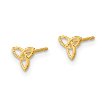 14k Madi K Kids Celtic Knot Childrens Post Earrings — alternate view