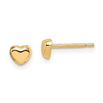14k Madi K 4mm Heart Childrens Post Earrings