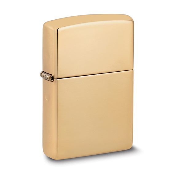 Zippo Solid Brass Plain High Polish Brass Lighter - Quality Gold