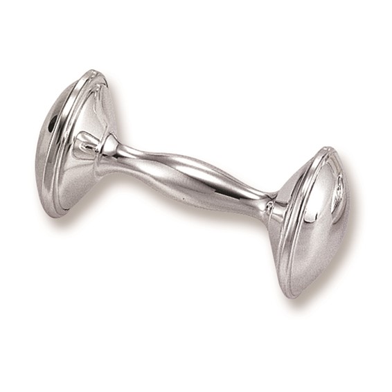 Sterling Silver Chime Dumbbell Rattle