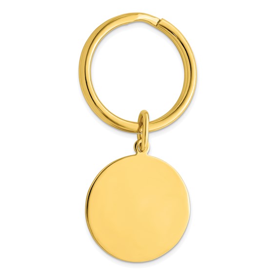 Gold-plated Polished Round Key Ring