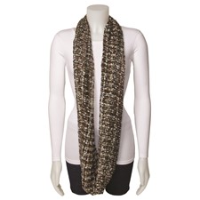 Image of Multicolor Brown Circular Loop Scarf