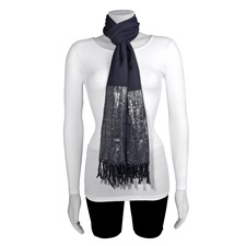 Image of Charcoal/Metallic Silver Fashion Scarf