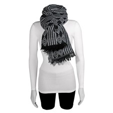 Image of Black/Grey Diamond Fashion Scarf