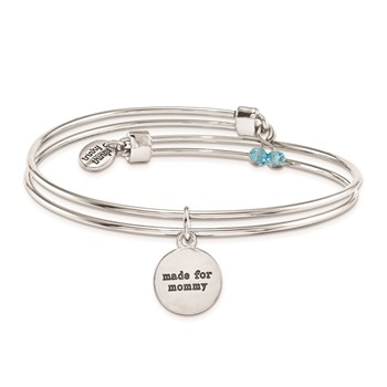 Silver-tone Trinky Things It's a Boy Blue Bracelet/Card — alternate view