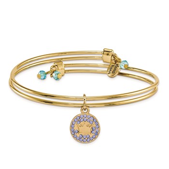 Gold-tone Trinky Things It's a Boy Blue Bracelet/Card