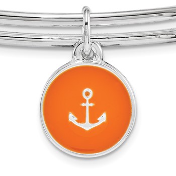 Silver-tone Trinky Things Thank You Bangle Bracelet/Card — alternate view