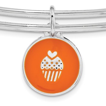 Silver-tone Trinky Things Thank You Bangle Bracelet/Card — alternate view