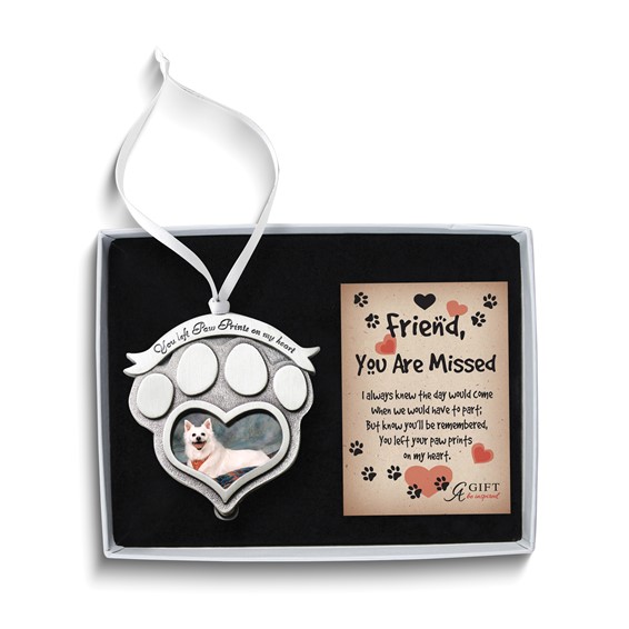 Silver-Tone Enamel Heart Ornament With Alway In My Heart Ash Locket Silver-Tone Enamel Heart Ornament With Alway In My Heart Ash Locket